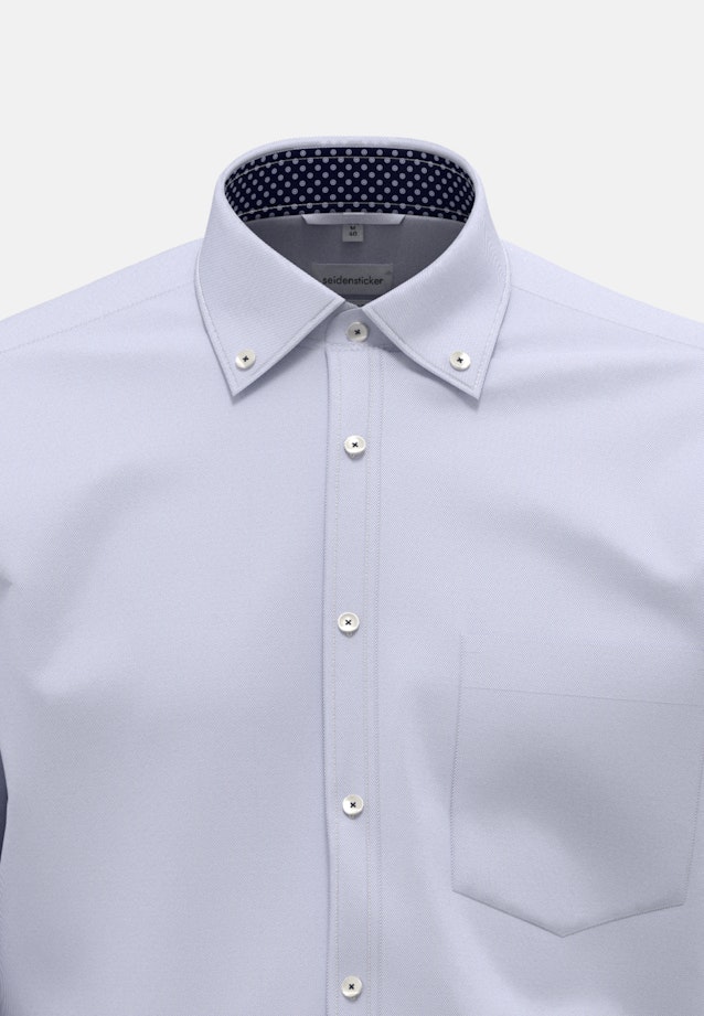 Chemise Business Regular Twill (sergé) Col Boutonné in Bleu Clair |  Seidensticker Onlineshop