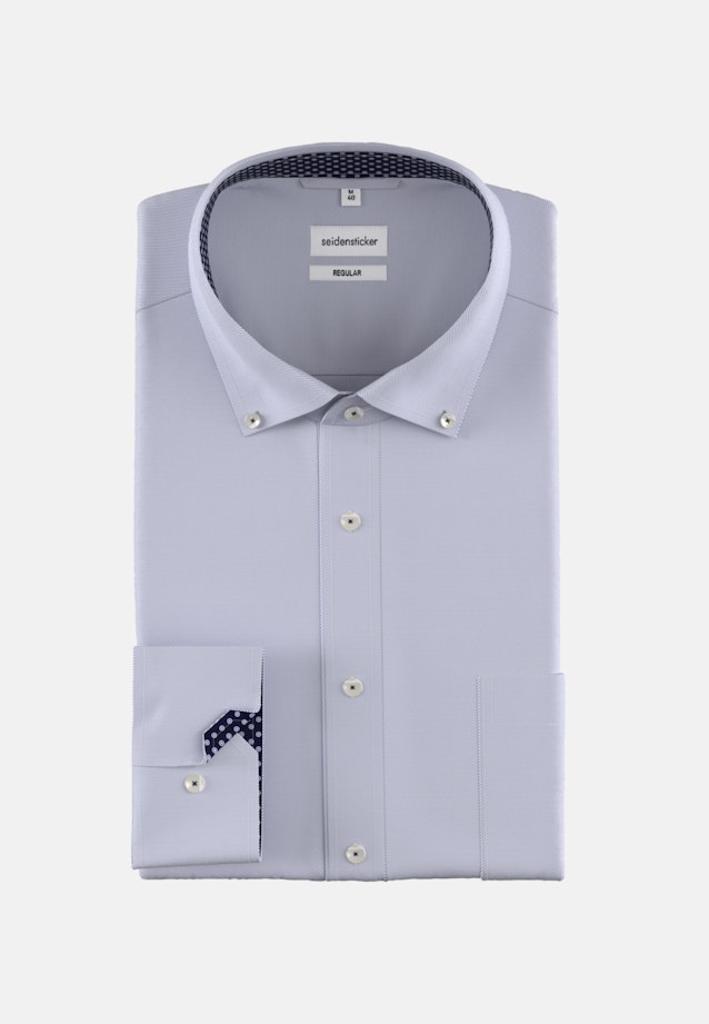 Non-iron Twill Business Shirt in Regular with Button-Down-Collar in Light Blue |  Seidensticker Onlineshop