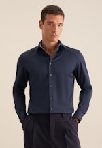 Slim Performance-Hemd Uni in Dunkelblau |  Seidensticker Onlineshop