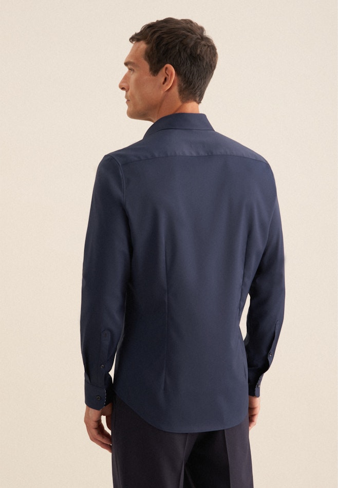 Slim Performance-Hemd Uni in Dunkelblau | Seidensticker Onlineshop