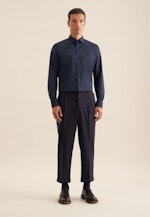 Slim Performance-Hemd Uni in Dunkelblau |  Seidensticker Onlineshop