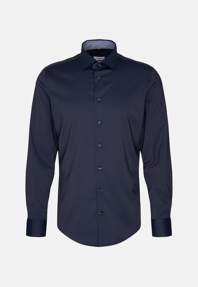 Slim Performance-Hemd Uni in Dunkelblau |  Seidensticker Onlineshop