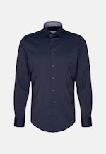 Slim Performance-Hemd Uni in Dunkelblau |  Seidensticker Onlineshop