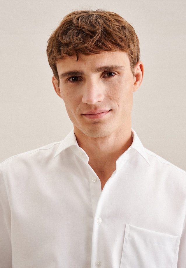 Regular Chemise d'affaires Uni in Blanc |  Seidensticker Onlineshop