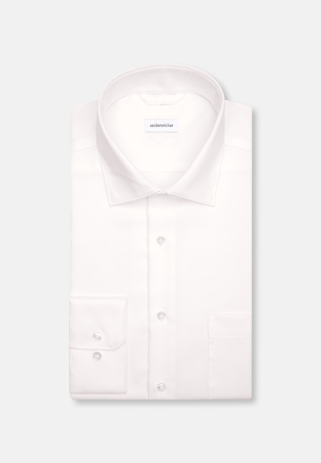 Regular Chemise d'affaires Uni in Blanc |  Seidensticker Onlineshop
