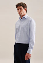 Regular Business Hemd Uni in Mittelblau |  Seidensticker Onlineshop
