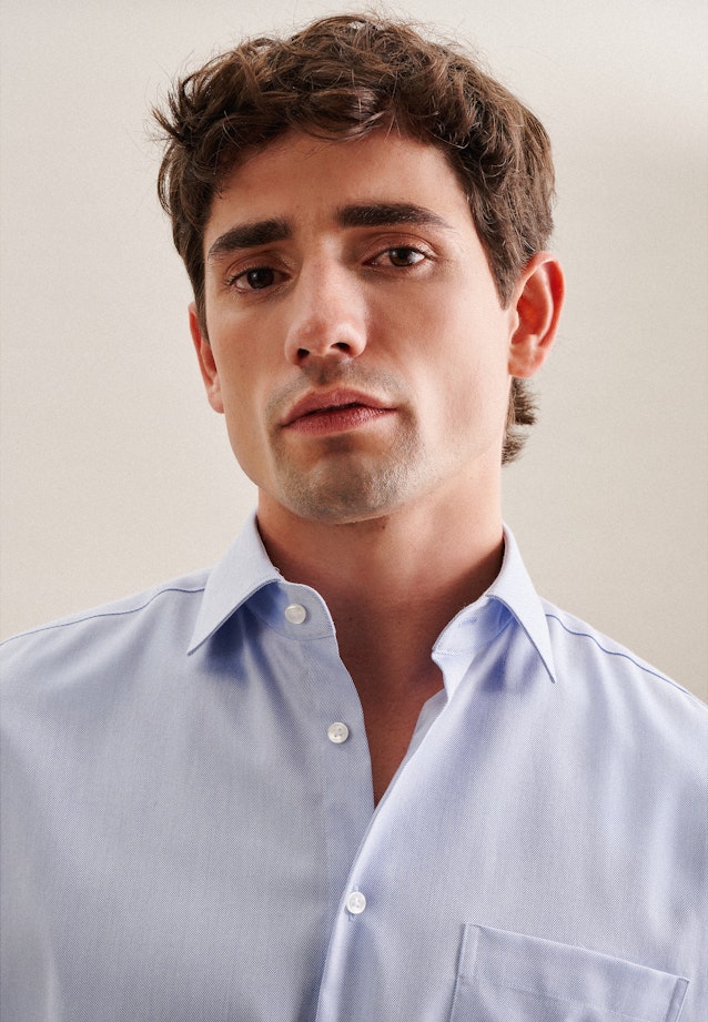 Regular Business Hemd Uni in Mittelblau |  Seidensticker Onlineshop