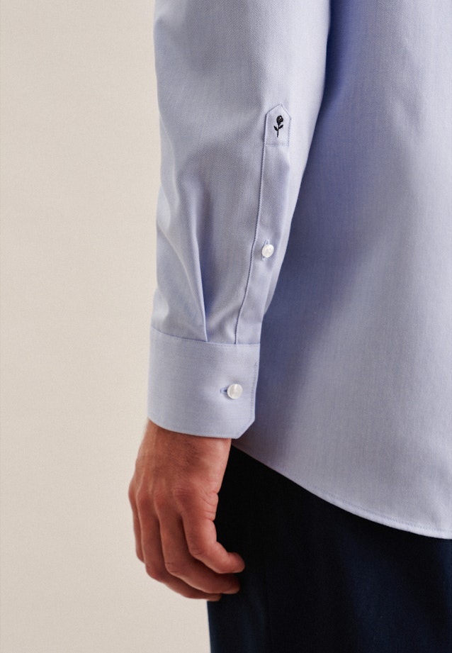 Regular Business Hemd Uni in Mittelblau |  Seidensticker Onlineshop