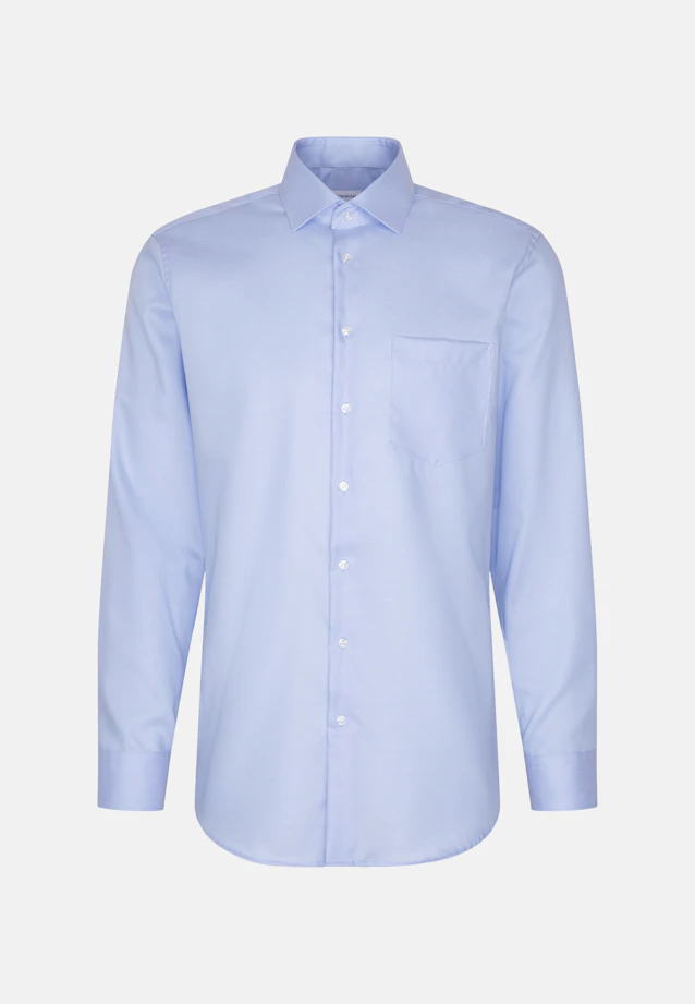 Regular Business shirt Uni in Mittelblau |  Seidensticker Onlineshop