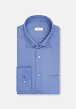Regular Business shirt Uni in Mittelblau |  Seidensticker Onlineshop