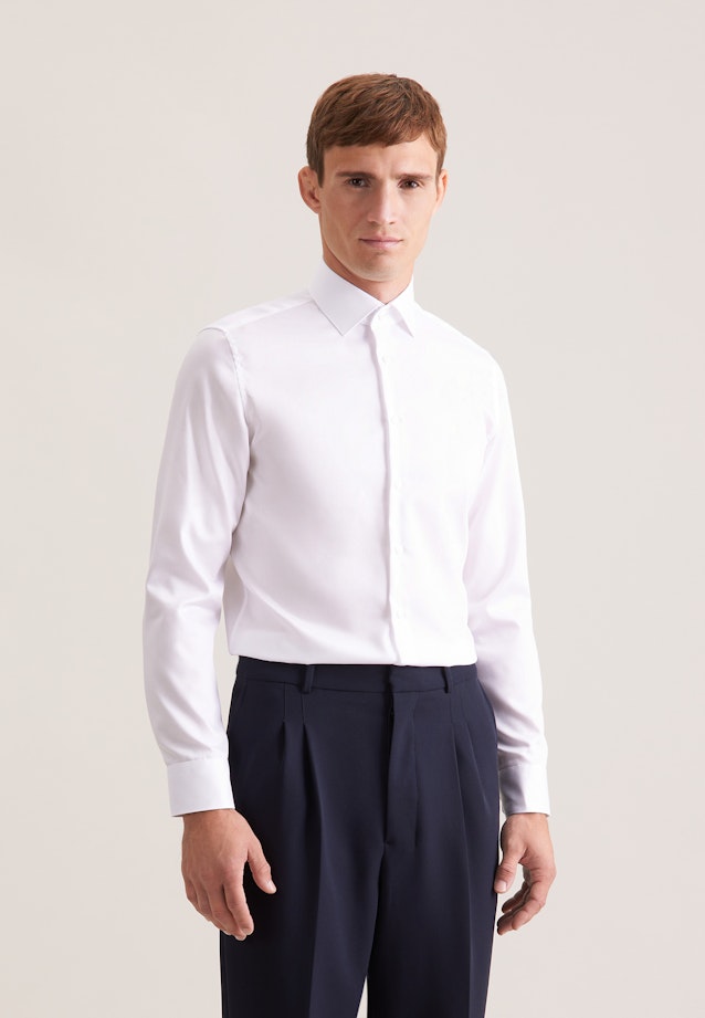 Slim Business Hemd Uni in Weiß |  Seidensticker Onlineshop