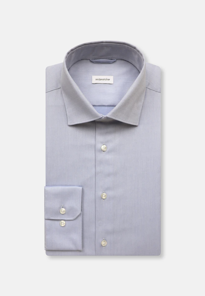 Slim Business shirt Uni in Mittelblau | Seidensticker online shop