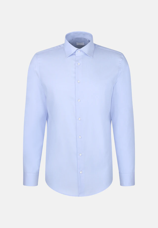 Slim Business shirt Uni in Mittelblau |  Seidensticker Onlineshop