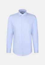 Slim Business shirt Uni in Mittelblau |  Seidensticker Onlineshop