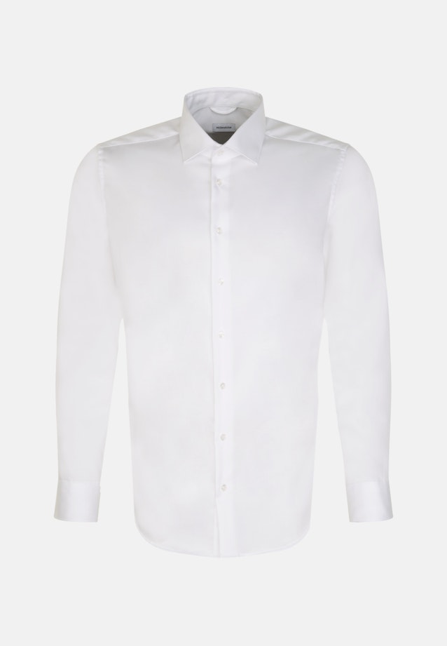 Non-iron Twill Business Shirt in Slim with Kent-Collar and extra long sleeve in White |  Seidensticker Onlineshop