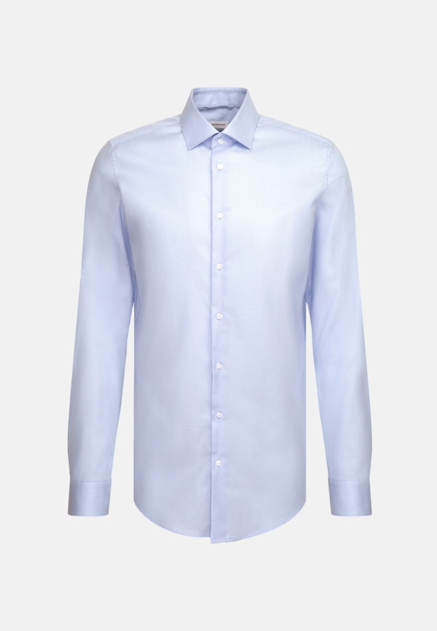 Non-iron Twill Business Shirt in Slim with Kent-Collar and extra long sleeve in Hellblau |  Seidensticker Onlineshop