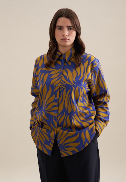 Hemdbluse Druck in Gelb |  Seidensticker Onlineshop