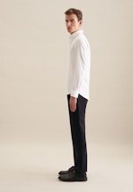 Non-iron Herringbone pattern Business Shirt in Slim with Kent-Collar in White |  Seidensticker Onlineshop