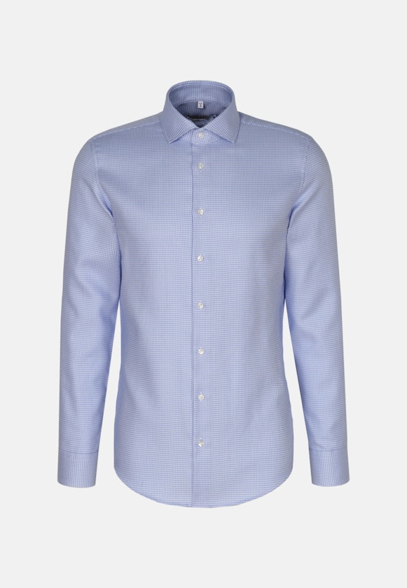 Chemise Business Shaped Structuré Col Kent in Bleu Clair |  Seidensticker Onlineshop