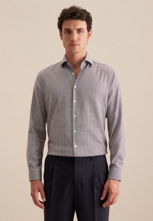 Shaped Chemise d'affaires carreaux in Lilas |  Seidensticker Onlineshop