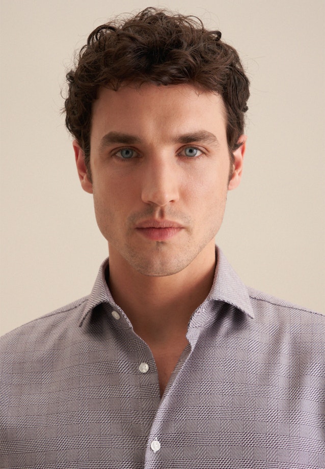 Shaped Chemise d'affaires carreaux in Lilas |  Seidensticker Onlineshop