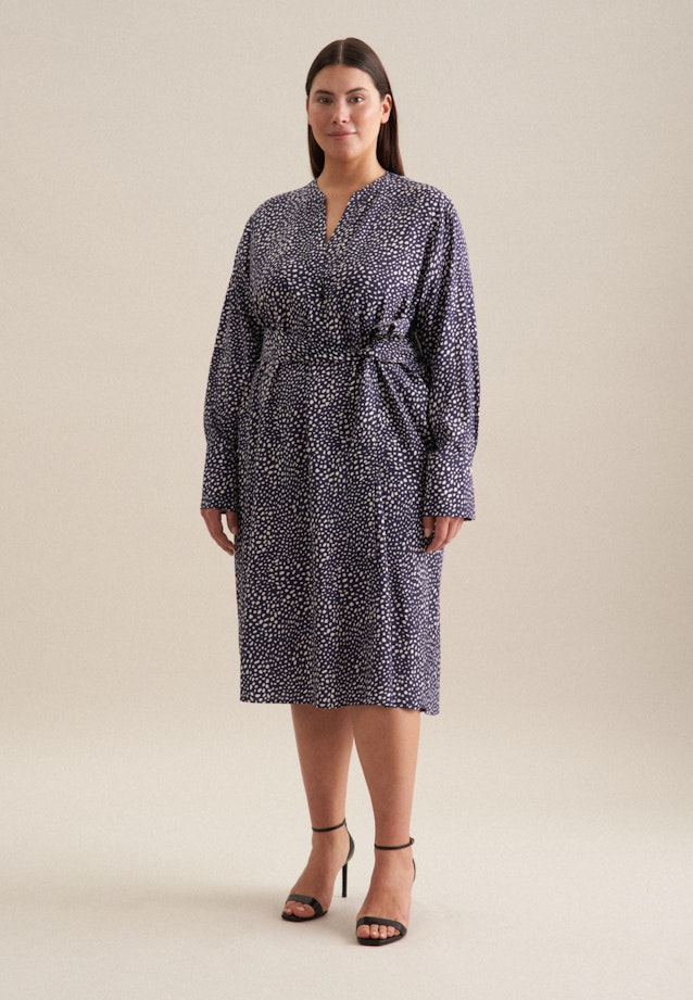 Curvy Robe Regular Manche Longue in Bleu Foncé |  Seidensticker Onlineshop