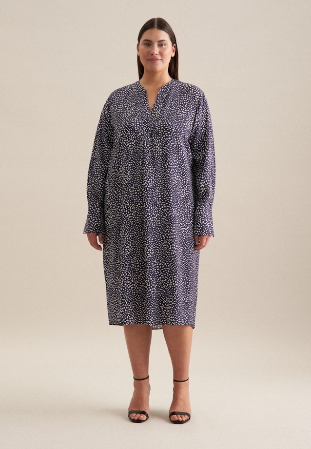 Curvy Robe Regular Manche Longue in Bleu Foncé |  Seidensticker Onlineshop