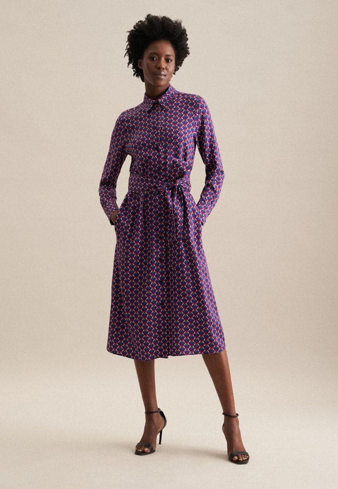 Twill Midi Kleid in Lila | Seidensticker Onlineshop
