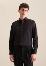 Non-iron Structure Business Shirt in Comfort with Kent-Collar in Black |  Seidensticker Onlineshop