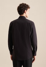 Non-iron Structure Business Shirt in Comfort with Kent-Collar in Black |  Seidensticker Onlineshop