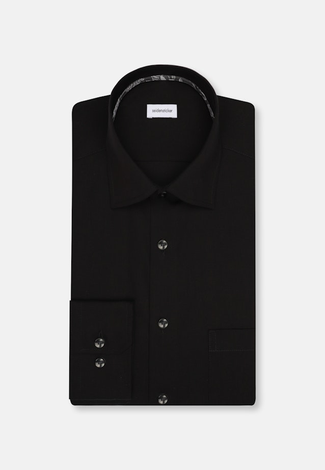 Comfort Business shirt Uni in Black |  Seidensticker Onlineshop