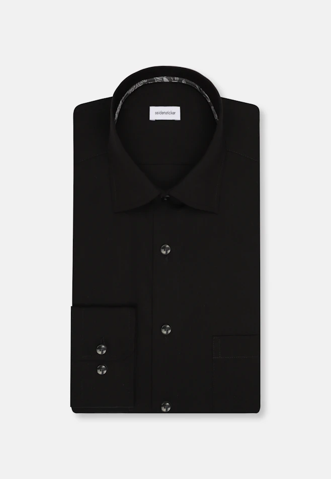 Comfort Business Hemd Uni in Schwarz | Seidensticker Onlineshop