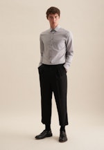 Non-iron Structure Business Shirt in Comfort with Kent-Collar in Grey |  Seidensticker Onlineshop