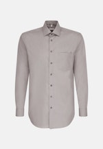 Non-iron Structure Business Shirt in Comfort with Kent-Collar in Grey |  Seidensticker Onlineshop