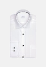 Chemise Business Comfort Structuré Col Kent in Blanc |  Seidensticker Onlineshop