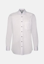 Chemise Business Comfort Structuré Col Kent in Blanc |  Seidensticker Onlineshop