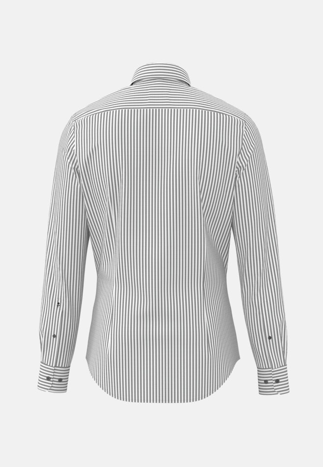 Non-iron Twill Business Shirt in Slim with Kent-Collar in Grey | Seidensticker online shop