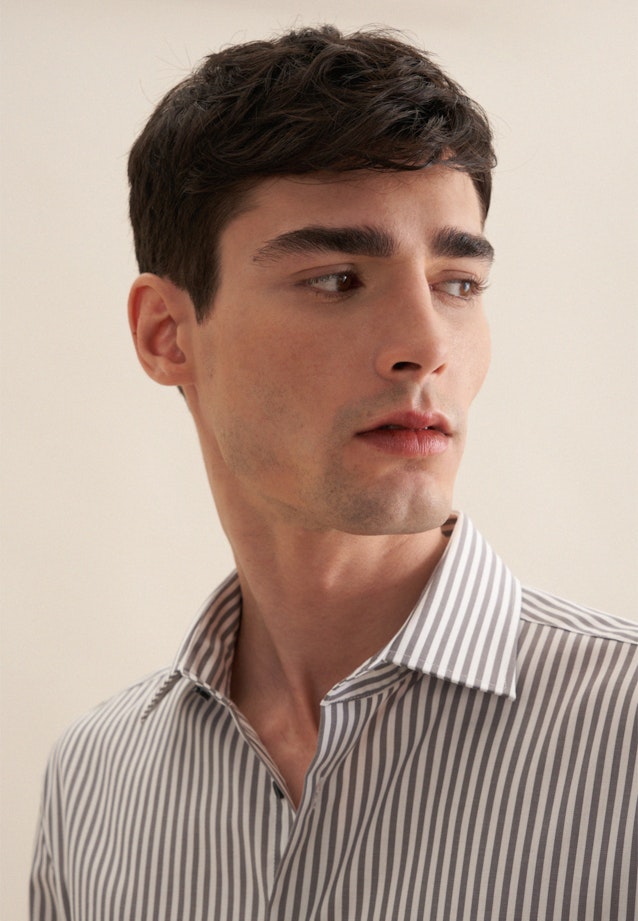 Slim Business Hemd Streifen in Grau |  Seidensticker Onlineshop