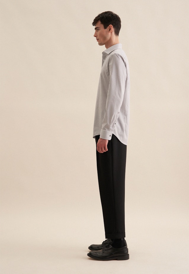 Slim Business Hemd Streifen in Grau |  Seidensticker Onlineshop