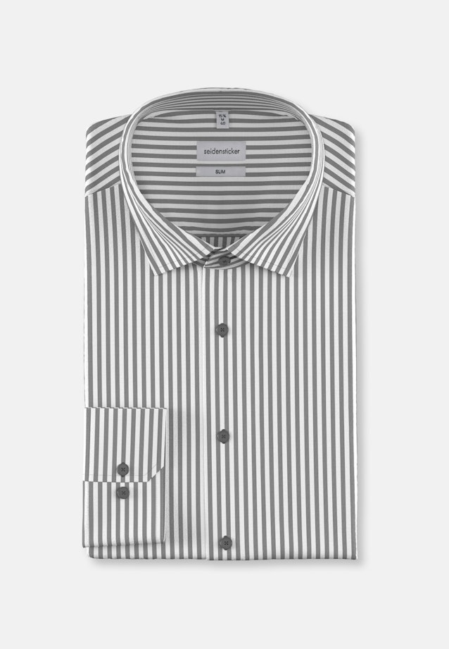 Slim Business Hemd Streifen in Grau |  Seidensticker Onlineshop