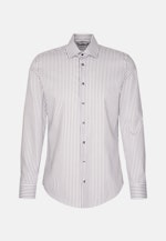 Non-iron Twill Business Shirt in Slim with Kent-Collar in Grey |  Seidensticker Onlineshop