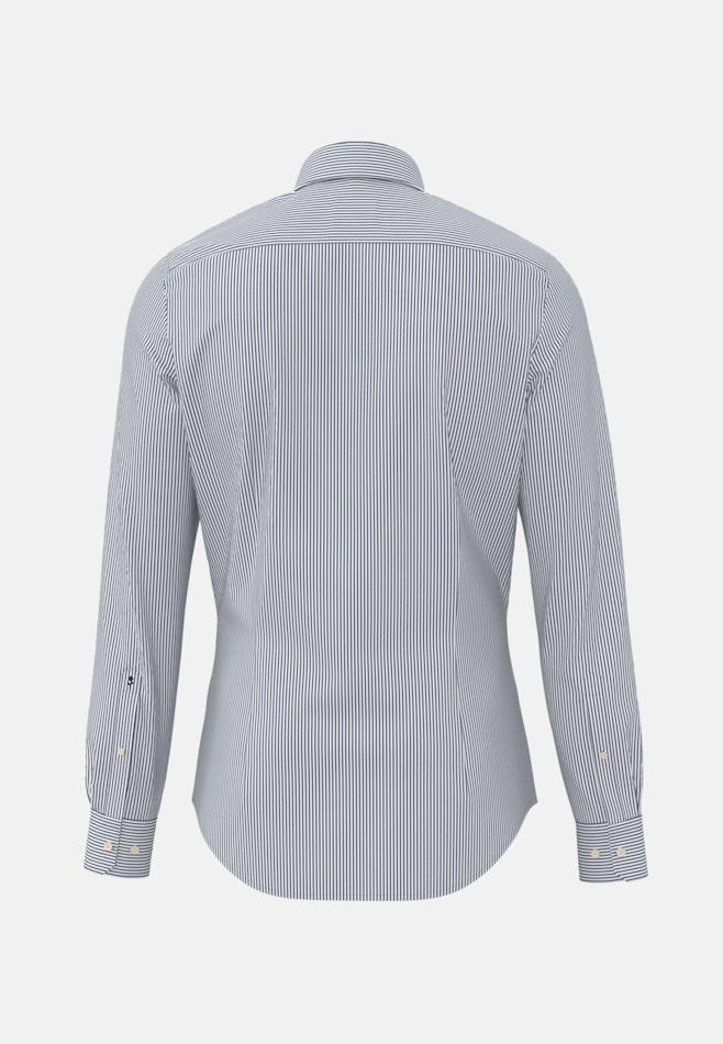 Easy-iron Satin Business Shirt in Shaped with Kent-Collar in Dark Blue | Seidensticker online shop