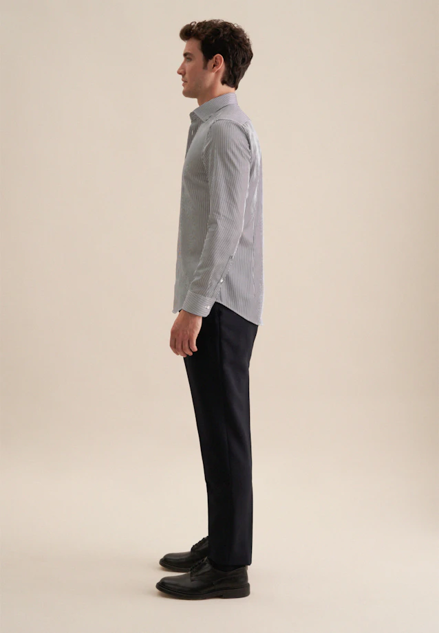 Shaped Business Hemd Gestreift in Navy blue |  Seidensticker Onlineshop