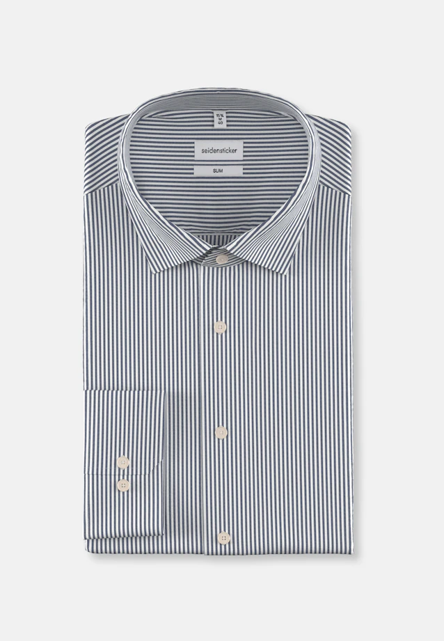 Shaped Business Hemd Gestreift in Navy blue |  Seidensticker Onlineshop