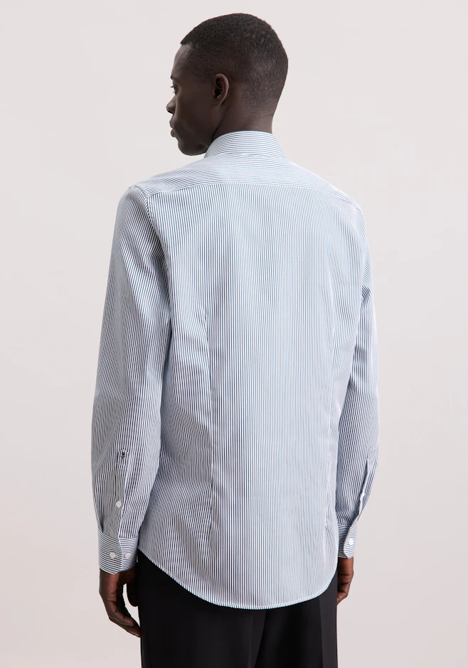 Shaped Business Hemd Gestreift in Grün | Seidensticker Onlineshop