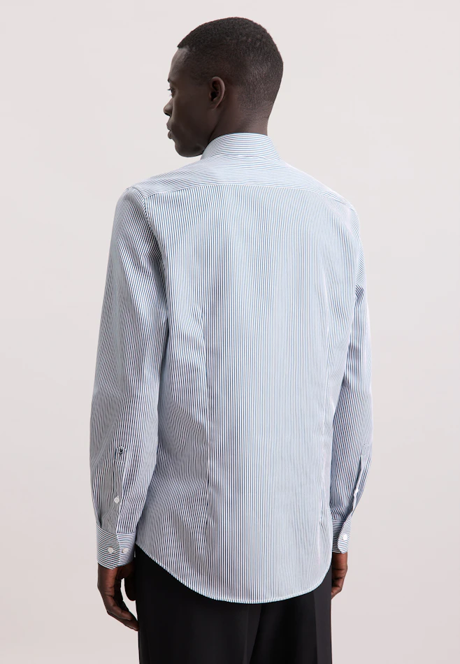 Shaped Business shirt Stripes in Grün | Seidensticker online shop