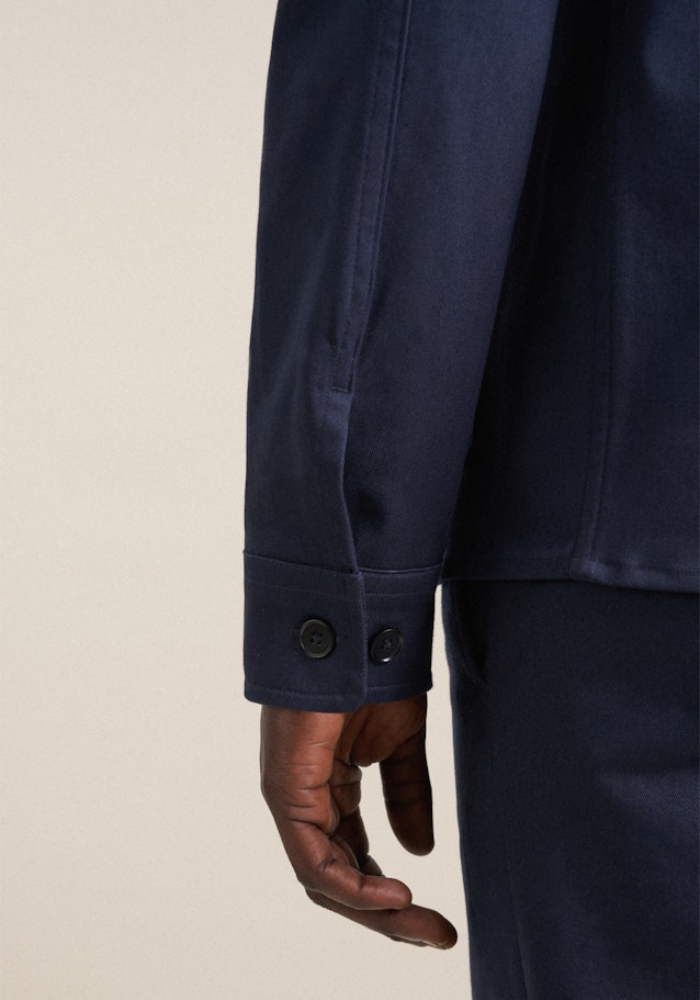Regular Veste Uni in Bleu Foncé | Seidensticker Onlineshop