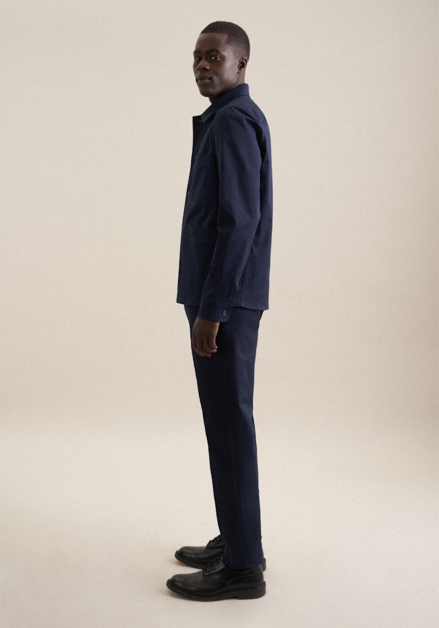 Regular Veste Uni in Bleu Foncé | Seidensticker Onlineshop