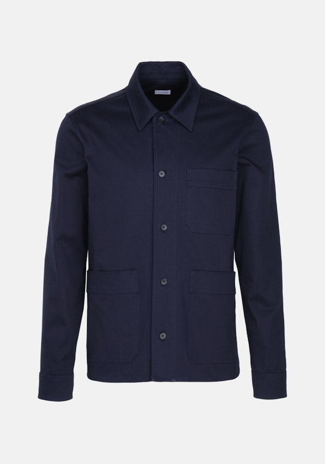 Regular Veste Uni in Bleu Foncé | Seidensticker Onlineshop