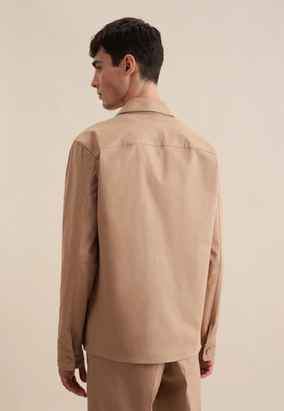 Regular Veste Uni in Marron |  Seidensticker Onlineshop